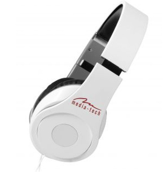 Mediatech MT3554 Head-band Binaural White mobile headset