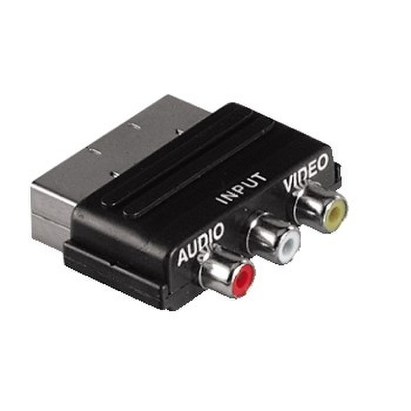 Hama Cinch-Scart Adapter Scart RCA Черный кабельный разъем/переходник