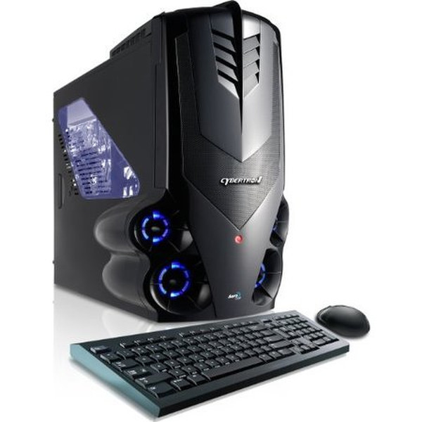 CybertronPC Syclone II GM4242C 3.3GHz FX 6100 Midi Tower Black,Blue