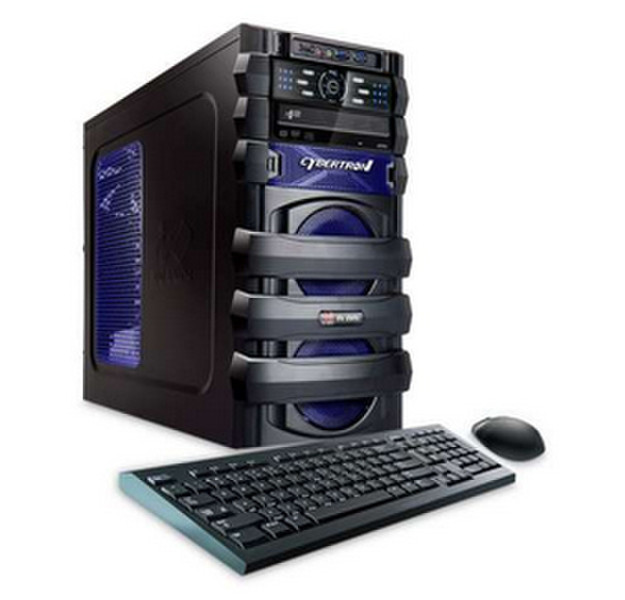 CybertronPC Escape GM2222D 3.6ГГц FX 4100 Midi Tower Черный, Синий