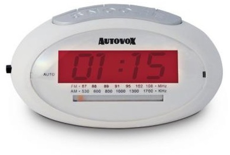 Autovox RS15 Uhr Analog Weiß Radio