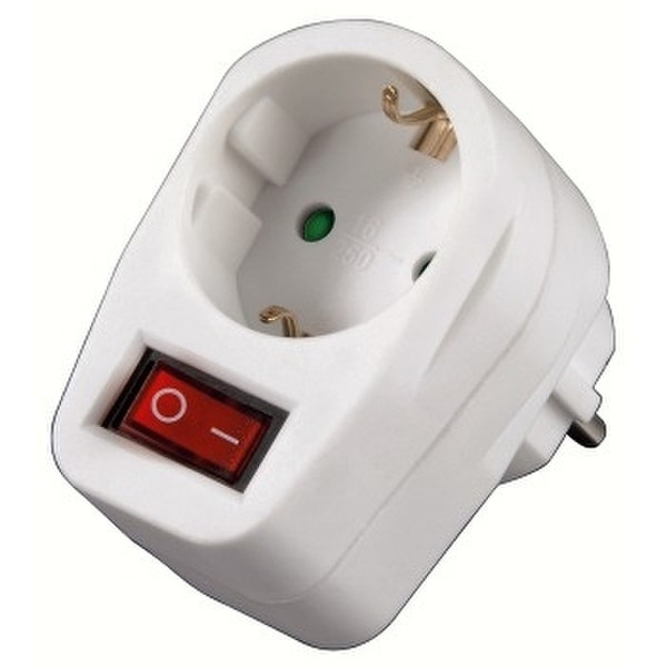 Hama Socket Adapter, commutable 1AC outlet(s) 230V Weiß Spannungsschutz