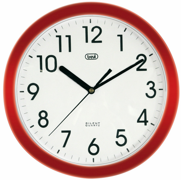 Trevi OM3301 Quartz wall clock Круг Красный, Белый
