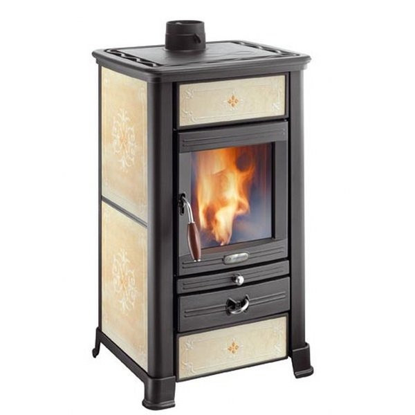 Olimpia Splendid Viva Arte freestanding Firewood Beige,Black stove
