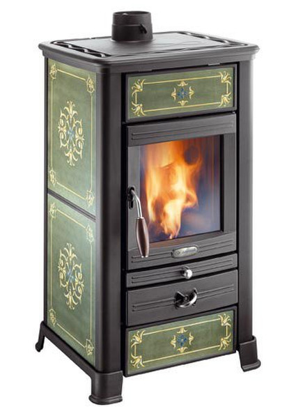 Olimpia Splendid Viva Arte freestanding Firewood Black,Green stove