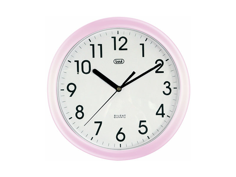 Trevi OM 3301 Quartz wall clock Kreis Pink