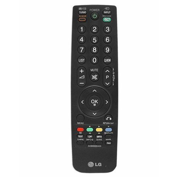 LG 19LD320.AEUQ IR Wireless Press buttons Black remote control