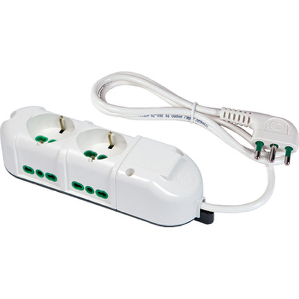 FANTON 47110 6AC outlet(s) 1.5m Green,White power extension