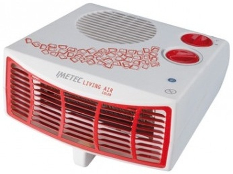 Imetec I5201 Flur, Tisch 2200W Rot, Weiß Ventilator