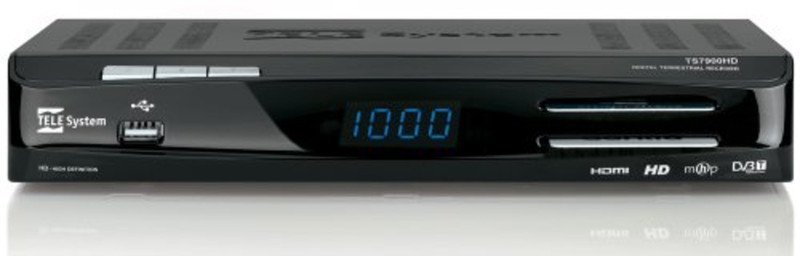 TELE System TS7900HD Terrestrial Full HD Черный приставка для телевизора