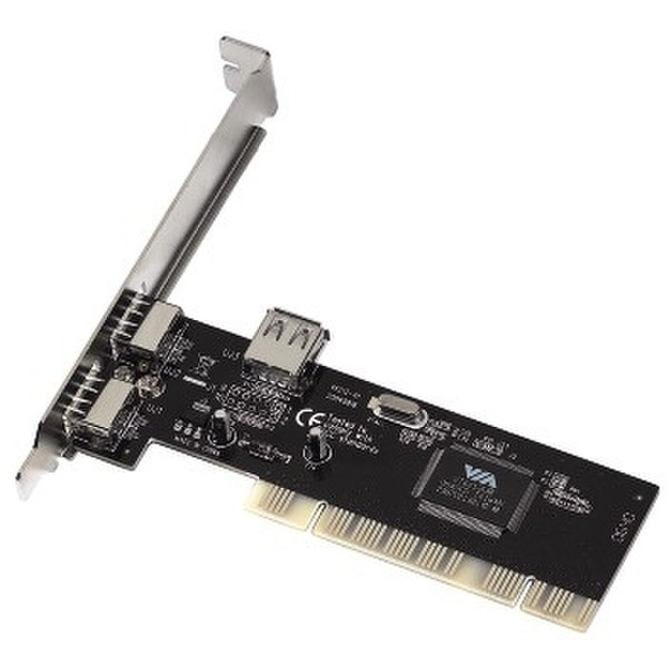 Hama USB 2.0 PCI Card, 3 ports USB 2.0 интерфейсная карта/адаптер