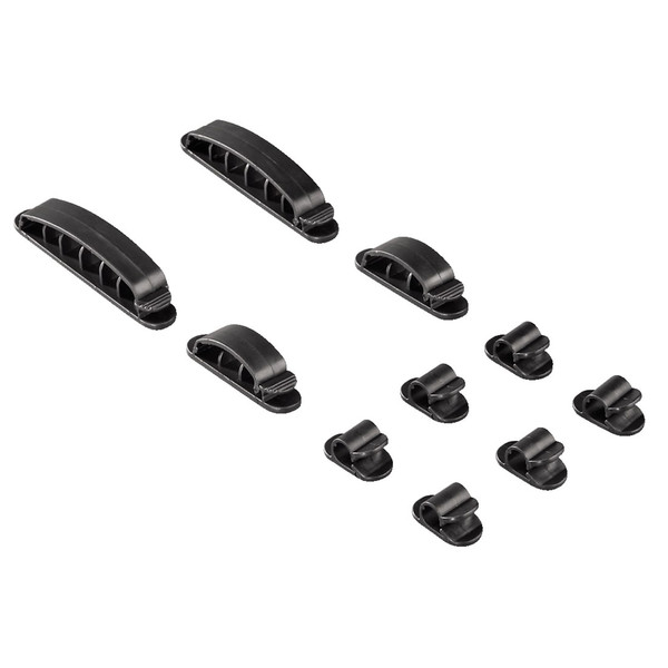 Hama Cable Fastener Easy Clip, black, 10 pieces Schwarz 10Stück(e) Kabelklammer