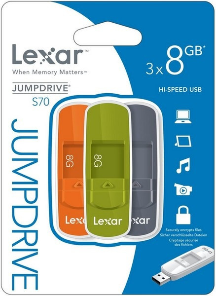 Lexar JumpDrive S70 8GB USB 2.0 Typ A Mehrfarben USB-Stick