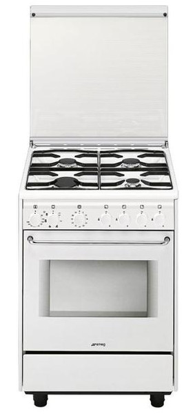 Smeg CB60SV9 Freestanding Gas hob A White cooker