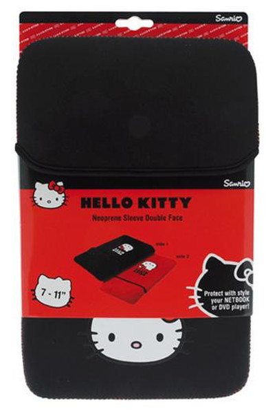 Cellularline Hello Kitty 11Zoll Sleeve case Schwarz, Rot