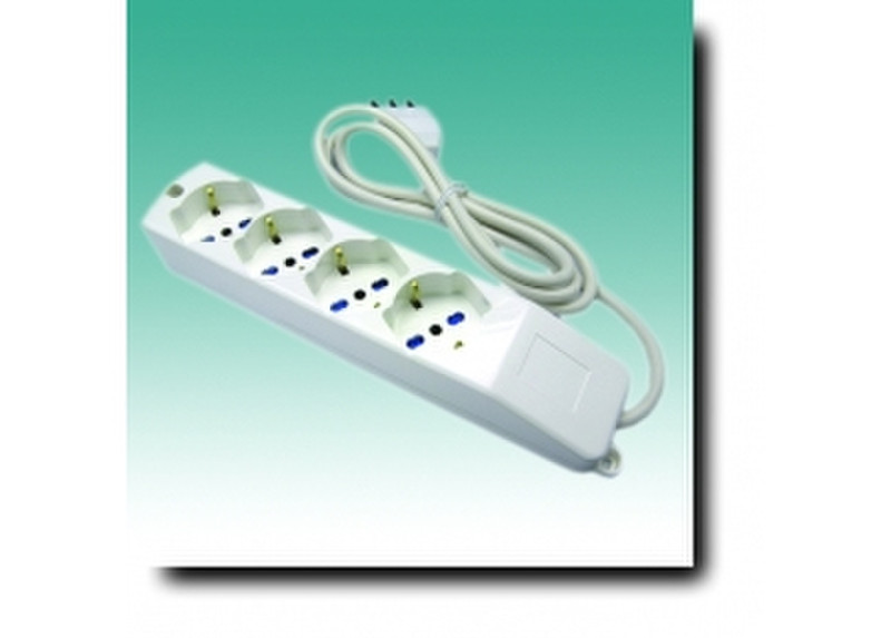 G&BL PT4SN 4AC outlet(s) White power extension
