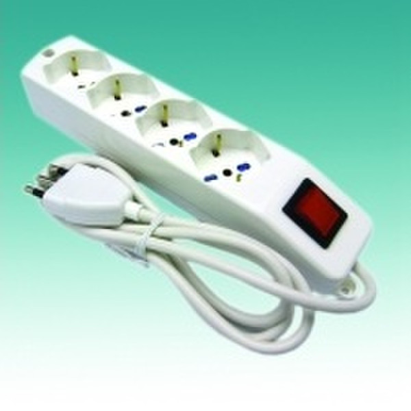 G&BL PT938S 4AC outlet(s) 5m White power extension
