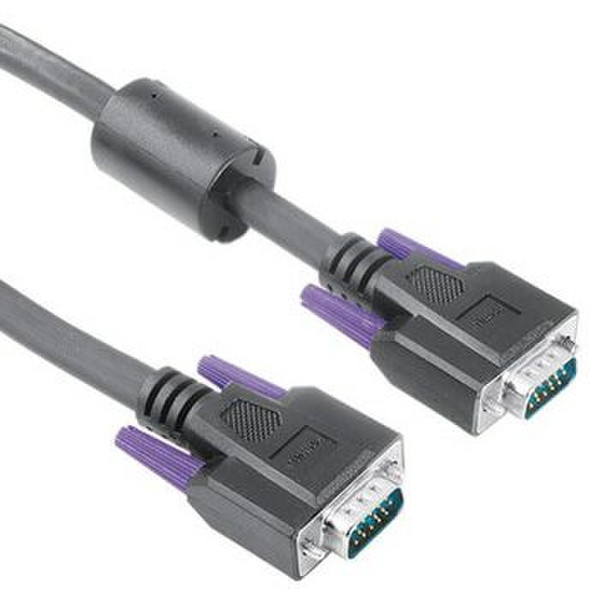 Hama Monitor VGA Con. Cable, 15-pin HDD Male Plug - Male Plug, Black, 25 m 25m VGA (D-Sub) VGA (D-Sub) Black VGA cable