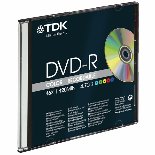 TDK T19825 4.7GB DVD-R 5pc(s) blank DVD