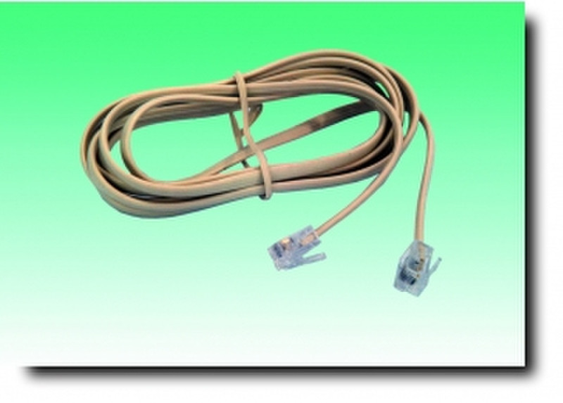 G&BL 2 m, 6P/4C - 6P/4C, M/M 2m Ivory telephony cable