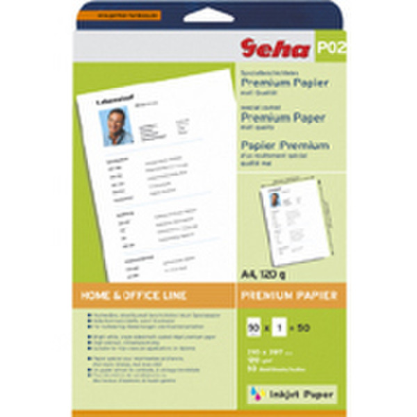 Geha Specially premium paper Matte 50 Sheet Matt Druckerpapier