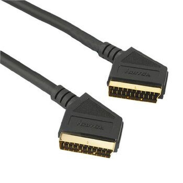 Hama Connecting Cable Scart Plug - Plug, 5 m 5m SCART (21-pin) SCART (21-pin) Schwarz SCART-Kabel