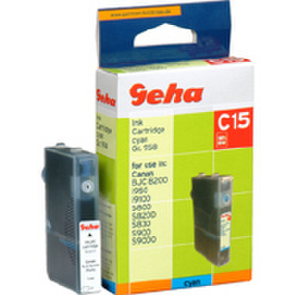 Geha C15 Ink Cartridge for Canon Cyan Cyan ink cartridge