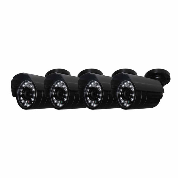 Wisecomm RD7604 Set of 4 CCTV security camera indoor & outdoor Bullet Black