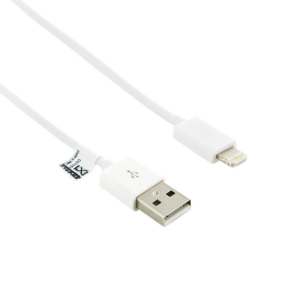 4World 1m USB 2.0 1м USB A Lightning Белый