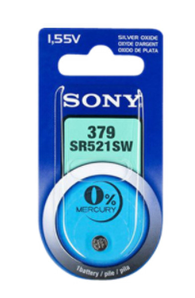 Sony 1 pc Blister Silver Oxide SR521 аккумуляторная батарея