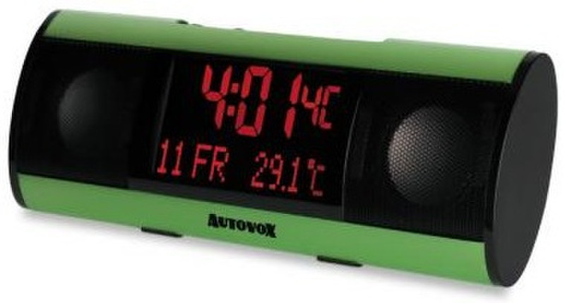 Autovox DP600USBV Часы Черный, Зеленый радиоприемник