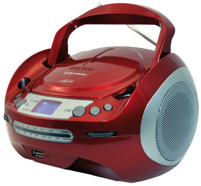 Roadstar CDR-4500U Analog 2.4W Red CD radio