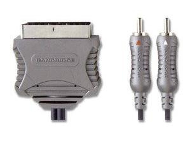 Bandridge VL7582 1.5м SCART (21-pin) 2 x RCA Серый адаптер для видео кабеля