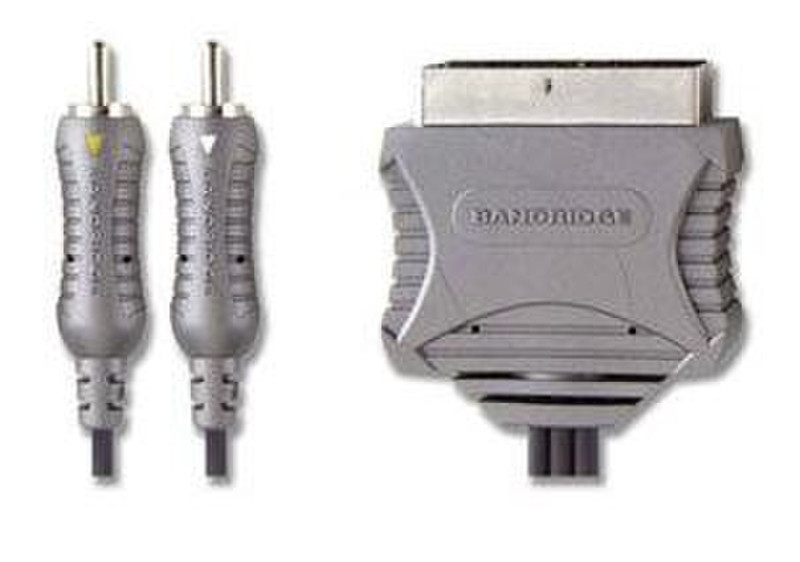 Bandridge VL7552 1.5м SCART (21-pin) 2 x RCA Серый адаптер для видео кабеля