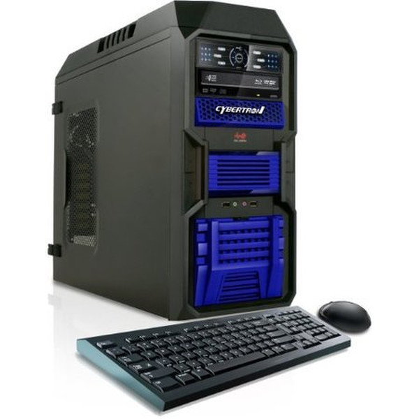 CybertronPC Kombat X GM2242H 3.3GHz FX 6100 Midi Tower Schwarz, Blau