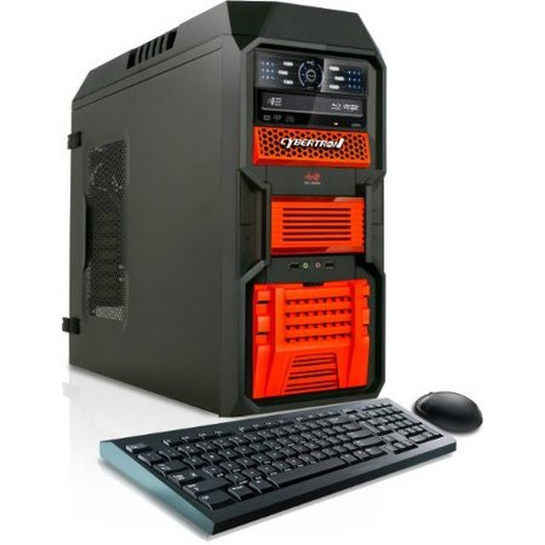 CybertronPC Kombat X GM2242I 3.3GHz FX 6100 Midi Tower Black,Orange