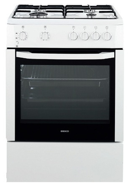 Beko CSG 62000 DW Freestanding Gas hob A White cooker