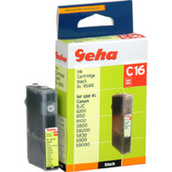 Geha C16 Ink Cartridge for Canon Black Tintenpatrone