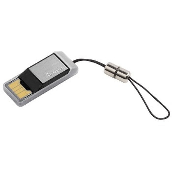 Hama microSD/HC USB 2.0 Card Reader USB 2.0 Silber Kartenleser