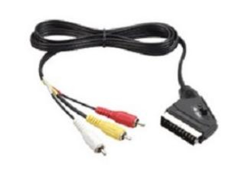 Thomson KBV122G 1.5м 3 x RCA SCART (21-pin) Черный адаптер для видео кабеля