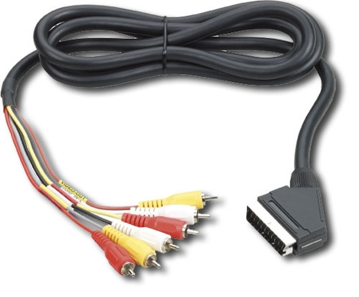 Thomson KBV124 2м 6 x RCA SCART (21-pin) Черный адаптер для видео кабеля