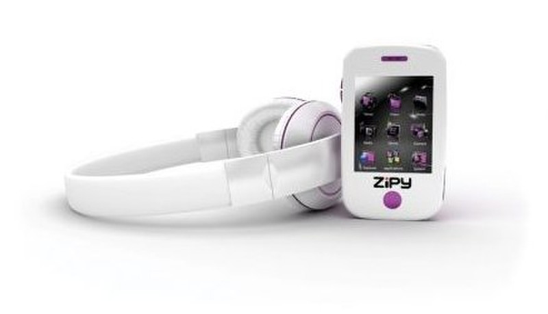 ZipyLife Albatros + Cascos MP4 4GB Violett, Weiß