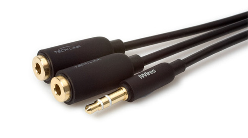Techlink 3.5mm/2x3.5mm, 0.2m 0.2m 3.5mm 2 x 3.5mm Black