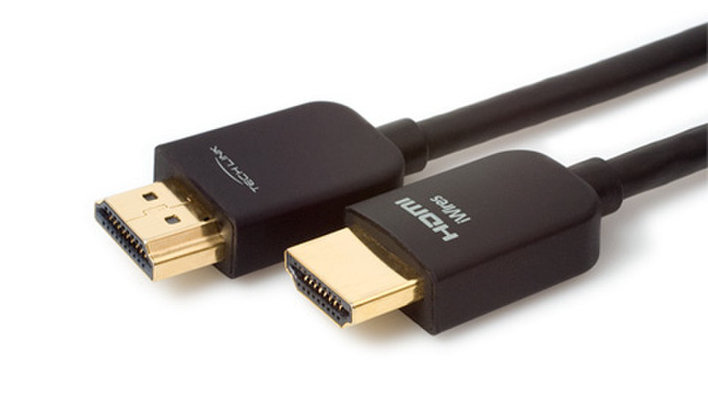 Techlink HDMI/HDMI, 2.0m 2m HDMI HDMI Schwarz