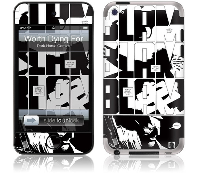 GelaSkins iPod Touch 4G Skin case Schwarz, Weiß