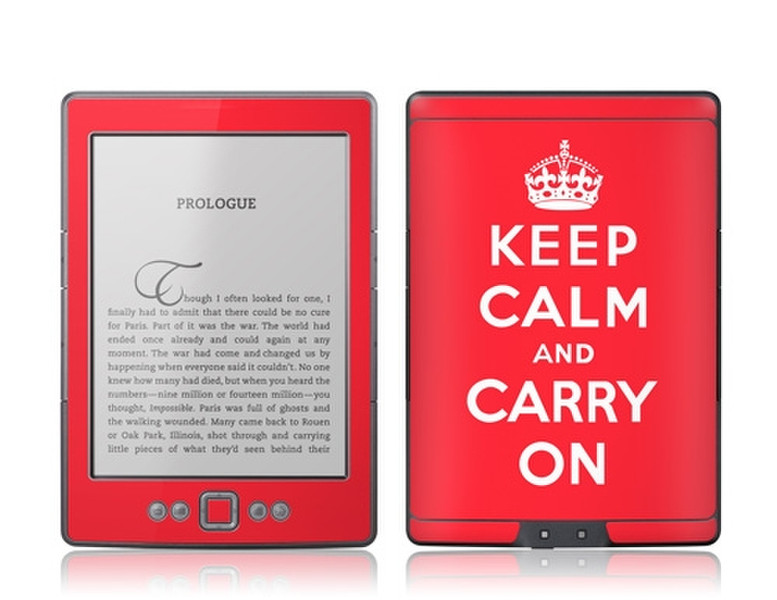GelaSkins Kindle 4 Skin case Rot, Weiß E-Book-Reader-Schutzhülle
