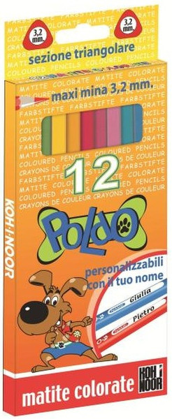 Koh-I-Noor Poldo 12шт цветной карандаш