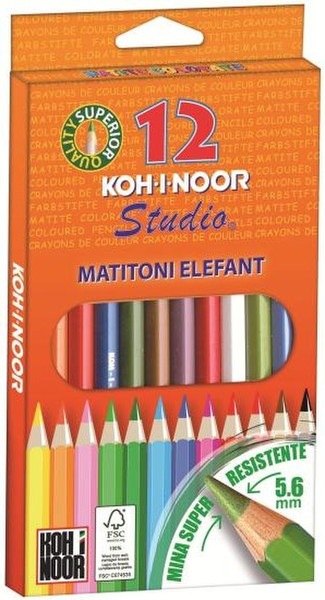 Koh-I-Noor Studio elefant 12шт цветной карандаш