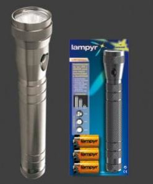 Lampyr 8850-3C Hand-Blinklicht LED / Xenon Edelstahl Taschenlampe