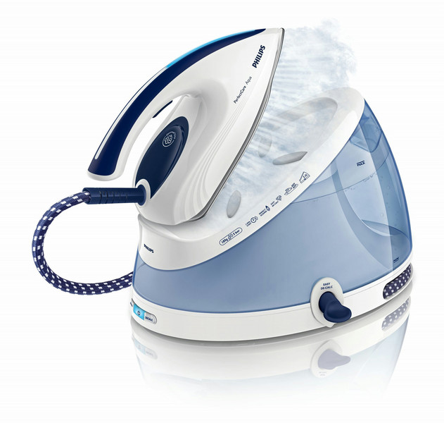 Philips PerfectCare Aqua GC8621/02 2400Вт 2.2л SteamGlide soleplate Синий, Белый паровая гладильная доска